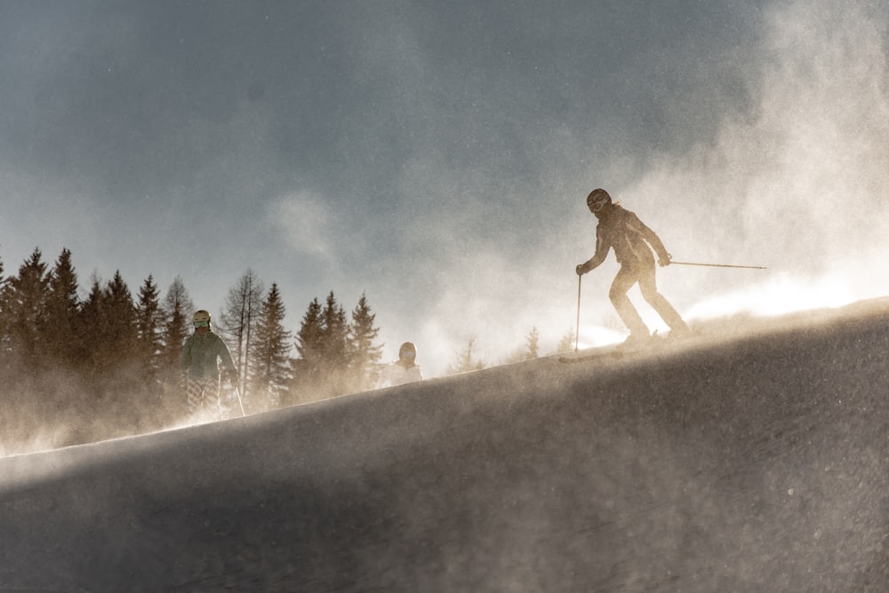 man skiing on hill