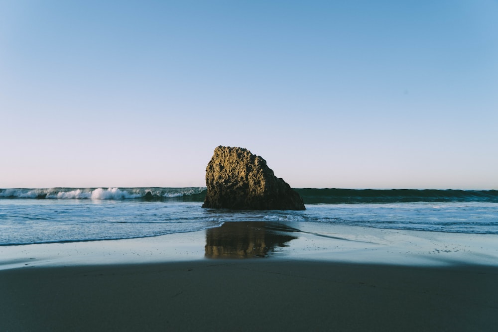 rock formation on water