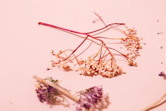 Elegant handmade flower accessories blending red, pink, and coffee tones.