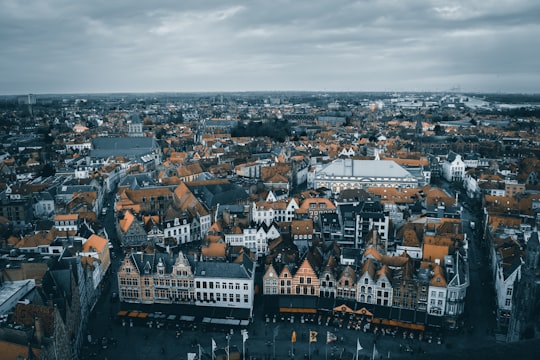 aerial photograph of town in Grote Markt Belgium