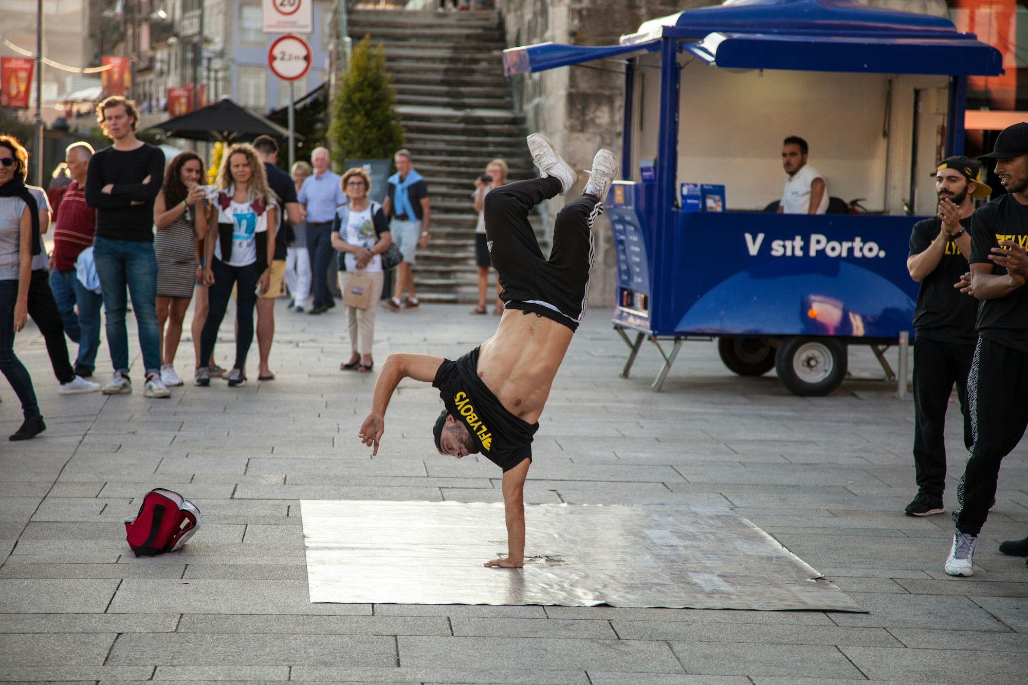 Breakdancer on street