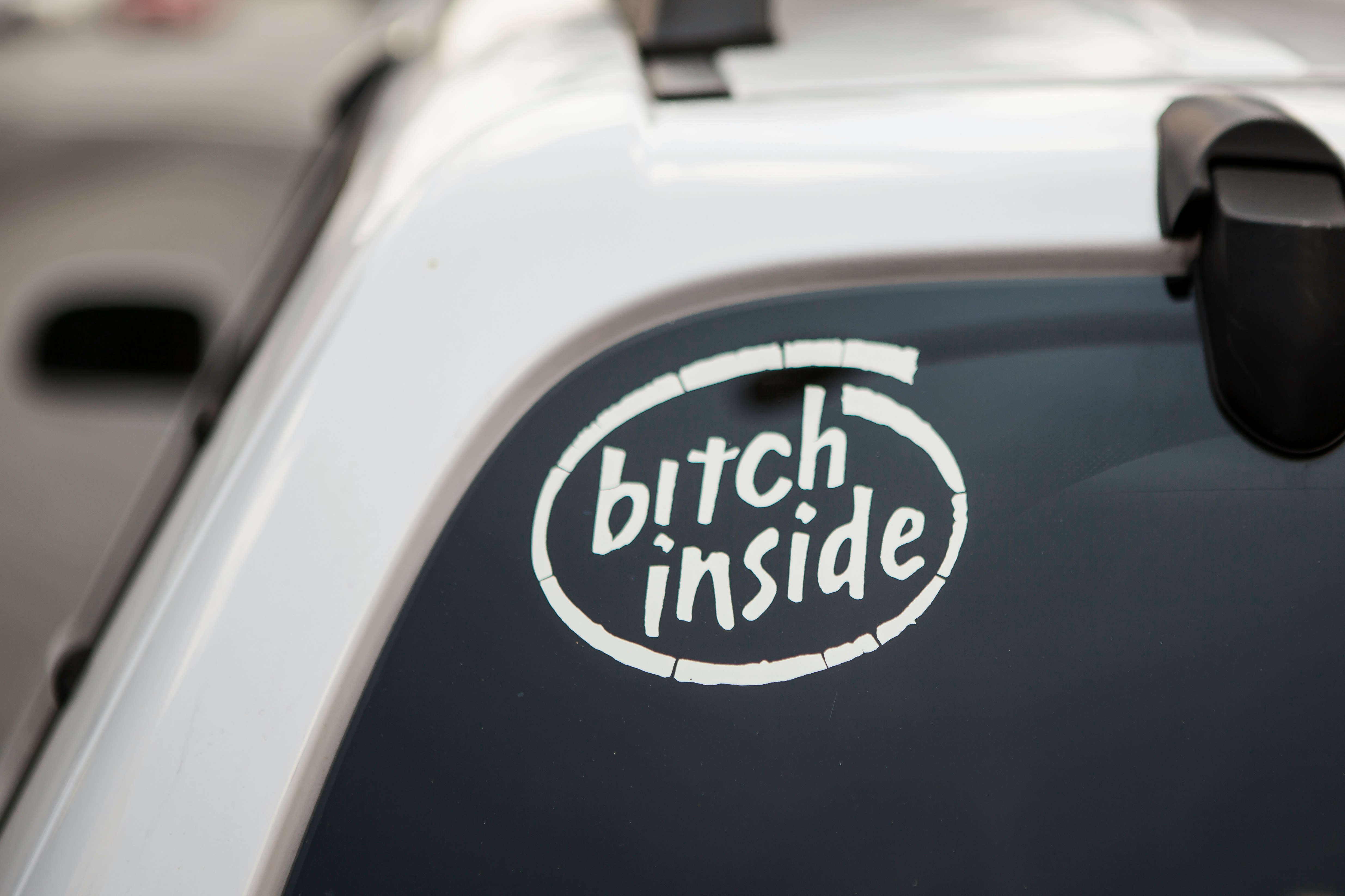 Sticker on a car