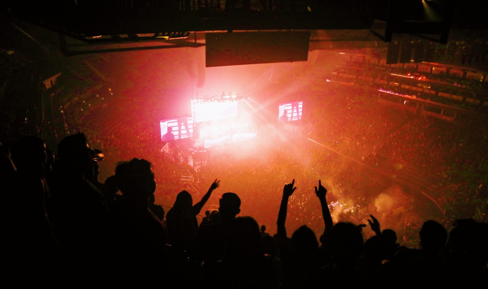 people inside stadium watching concert