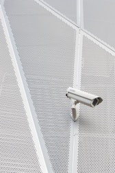 white CCTV camera