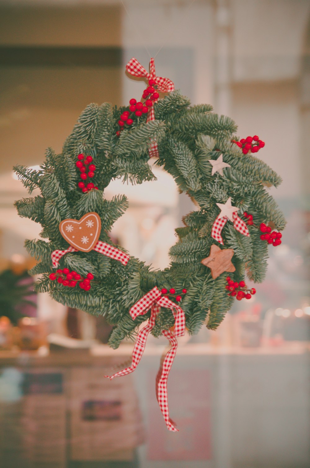 green christma wreath