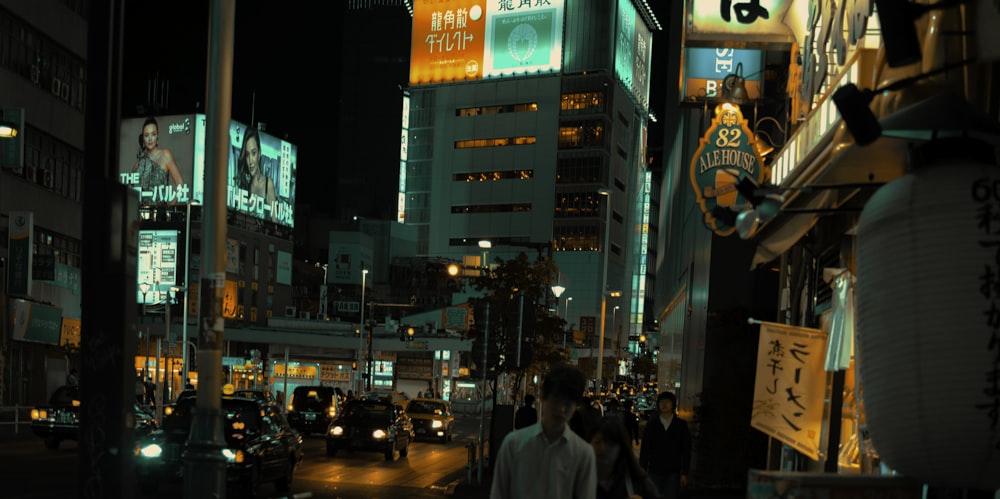 man walking beside the building