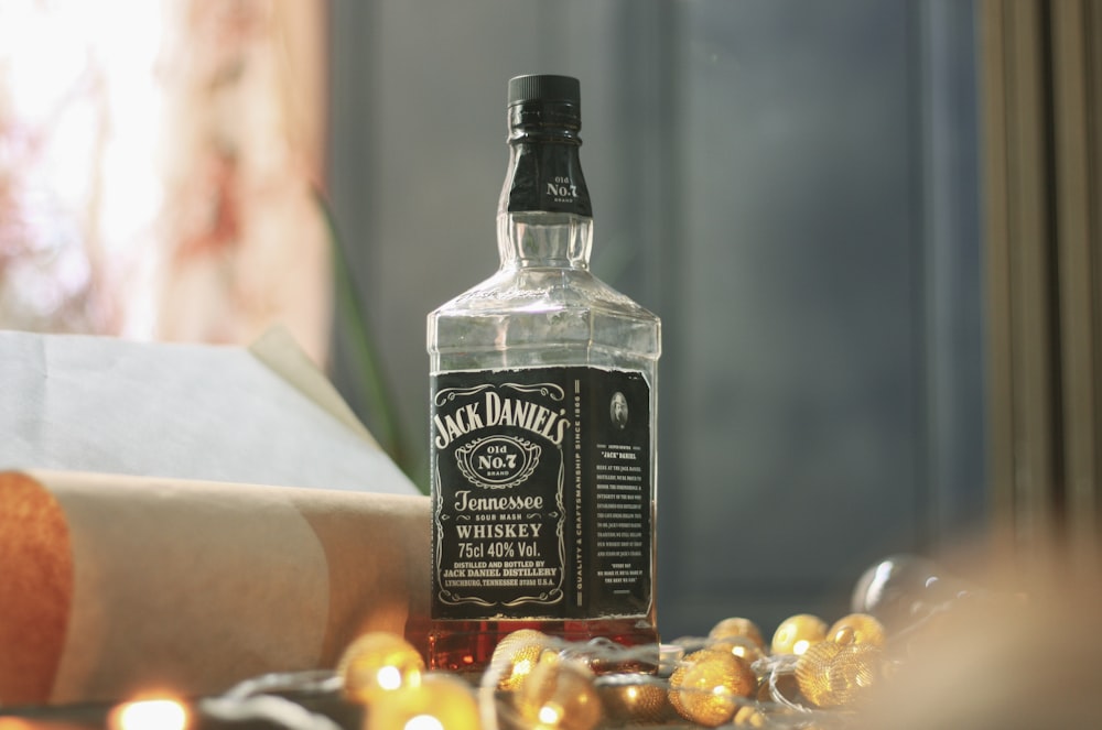 selective focus photography of Jack Daniels whiskey bottle