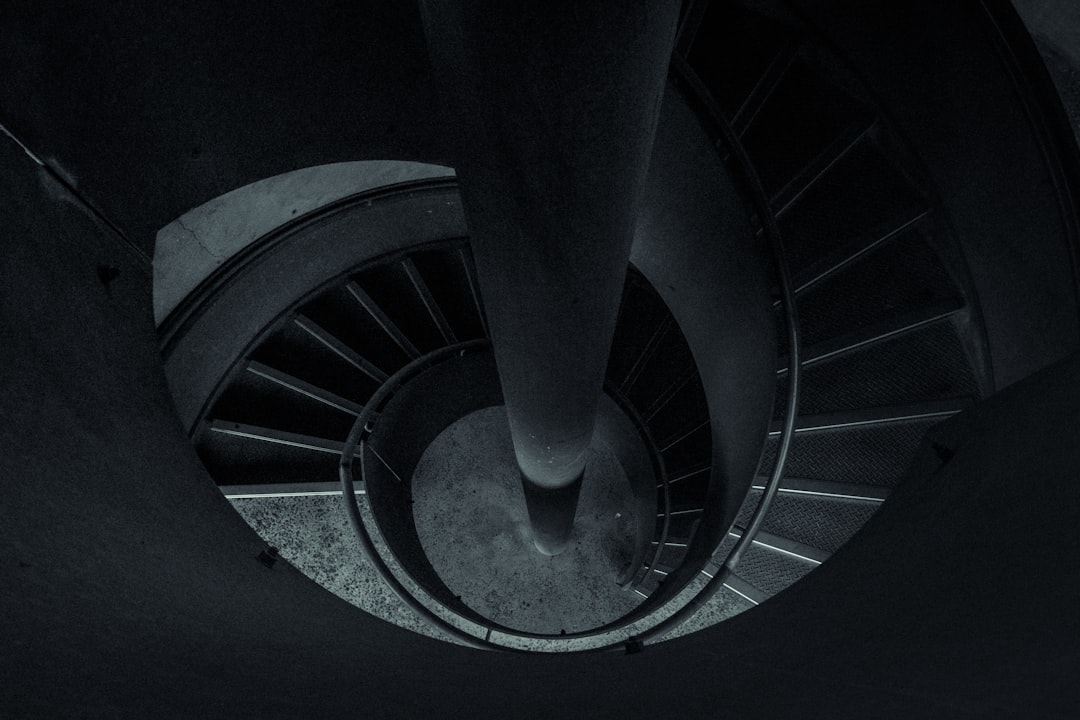 grey twirl stairs