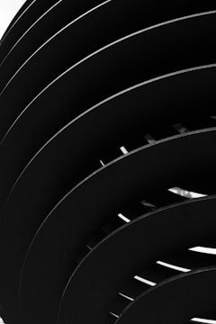 a black and white photo of a circular structure