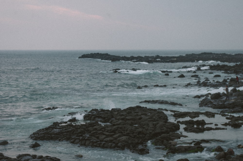 rock formations on seashore