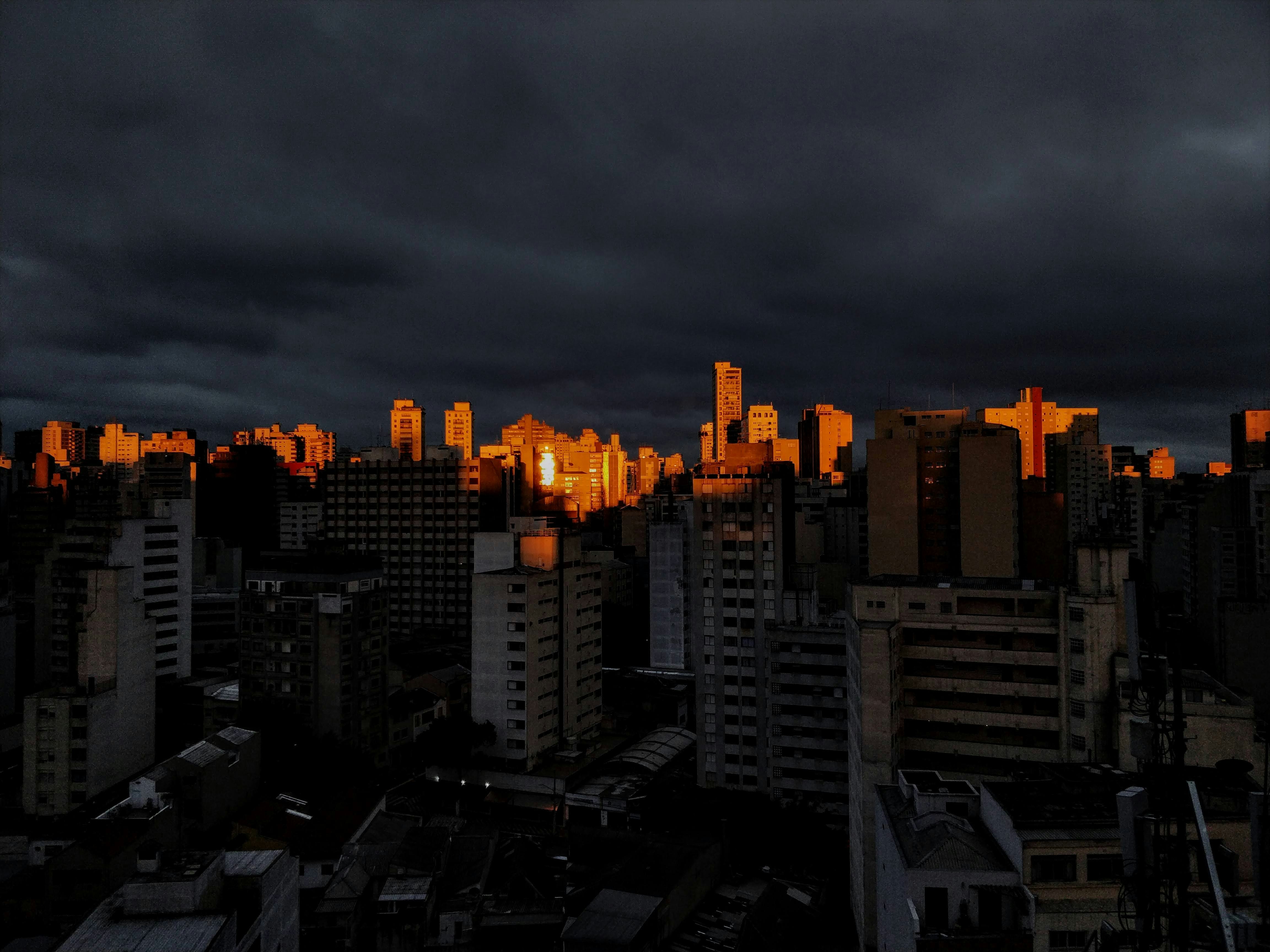 São Paulo, Brazil - Sunrise line over the buldings