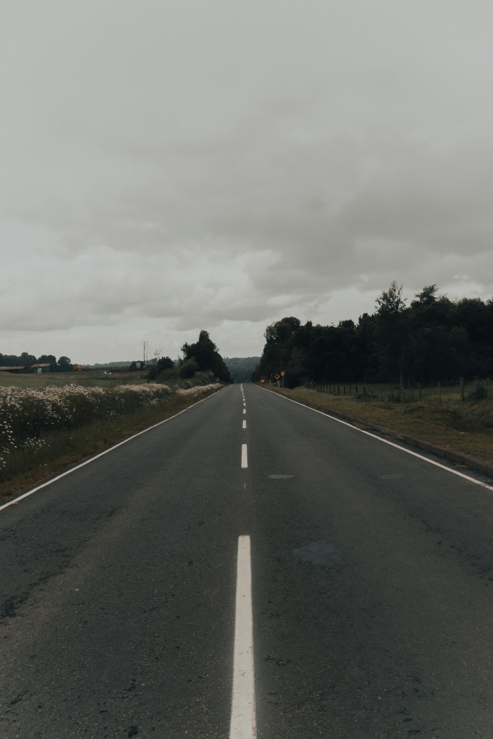 road under cloudy sky