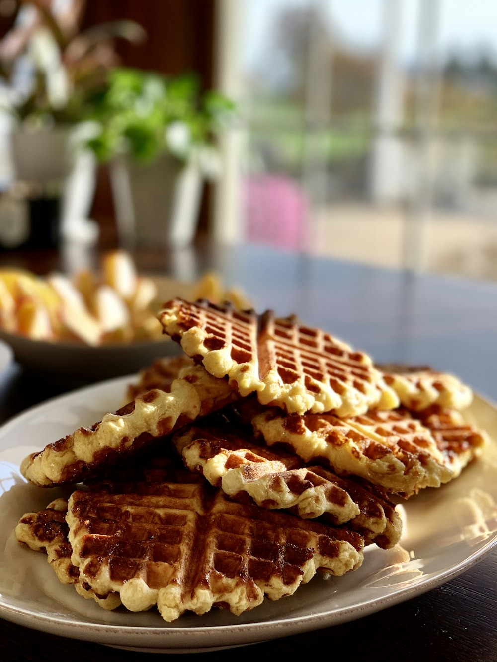 waffles on plate