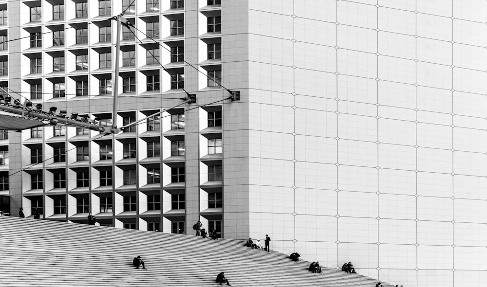 people sitting on stairs