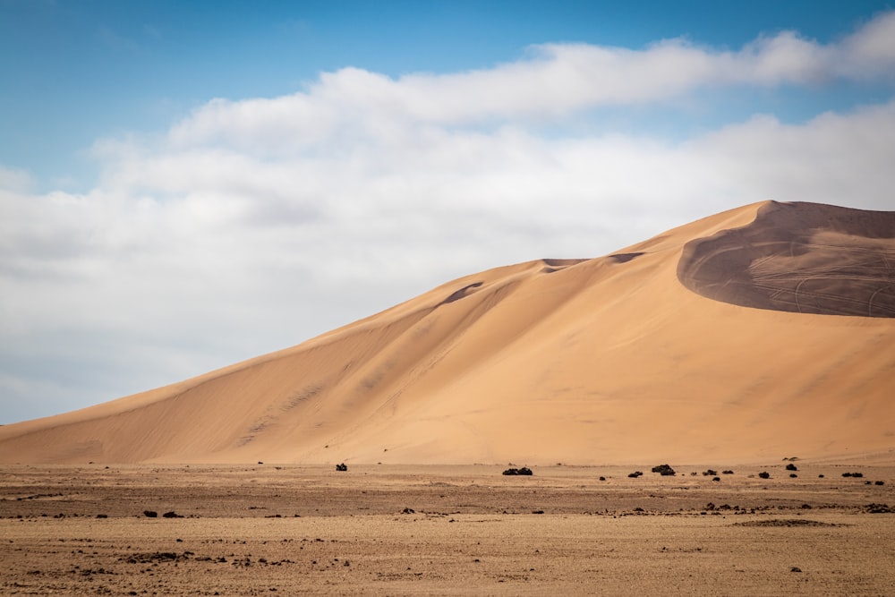 desert under white and blue sky