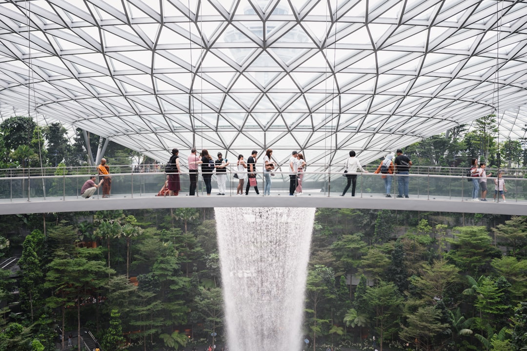 people walking near Garden by the Bay in Singapore, Jewel Canopy Walk 1