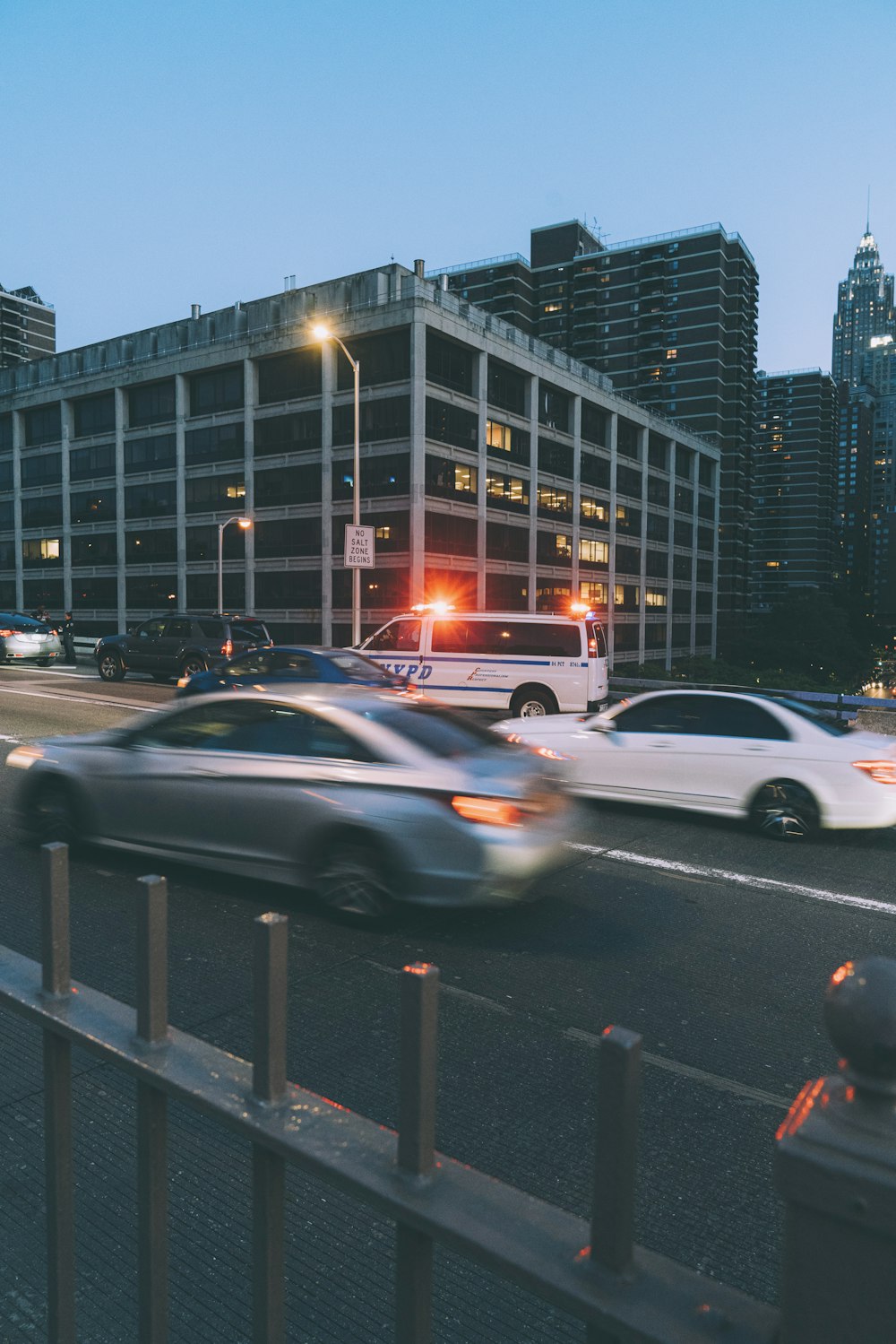 running vehicles on road