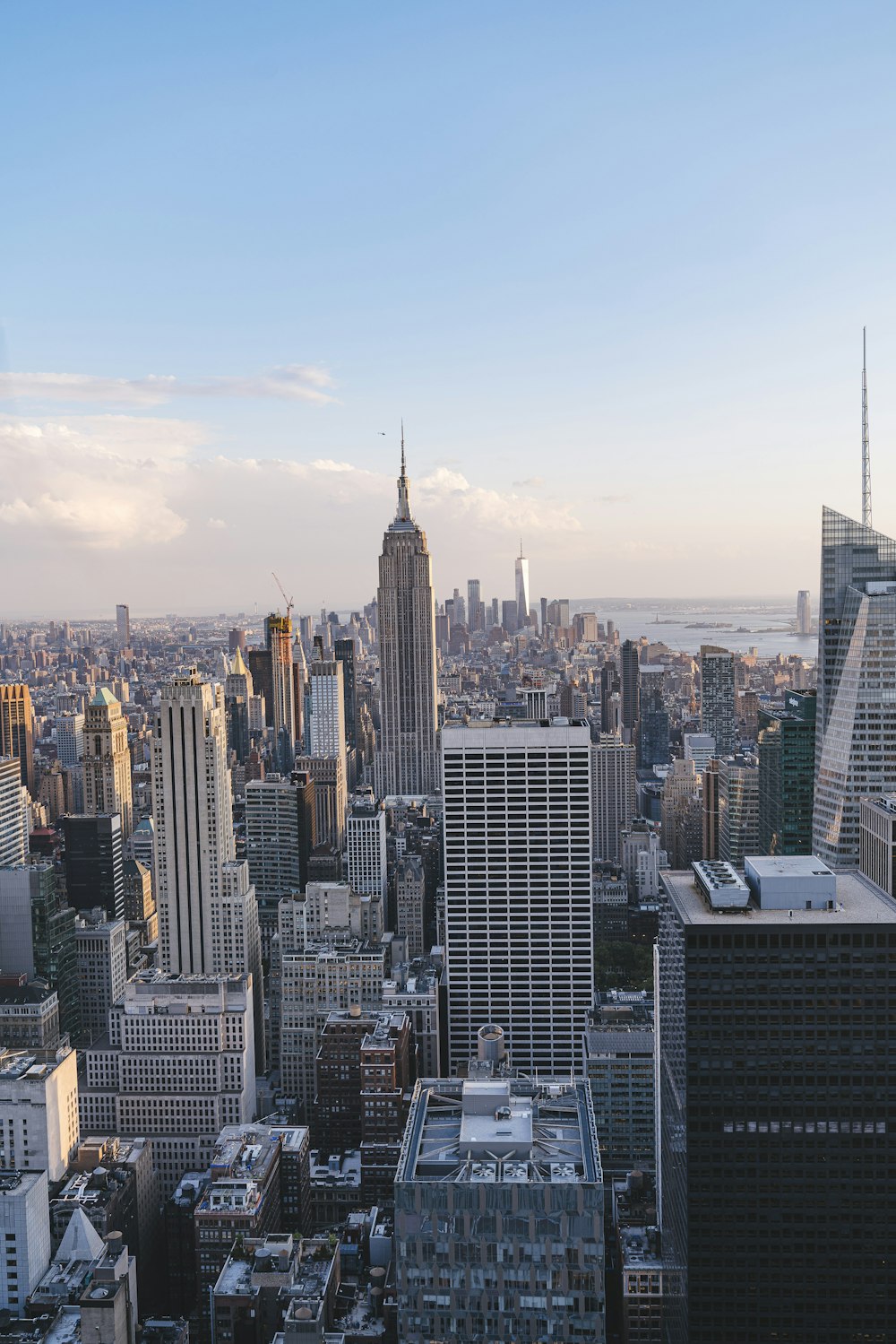 a view of a city from the top of a building