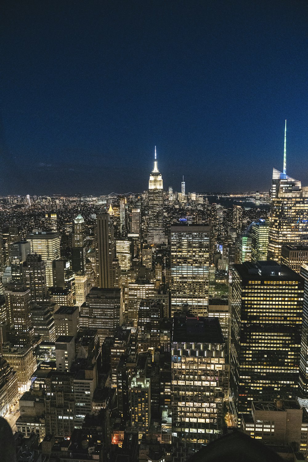 aerial photography of city skyline during nighttime