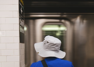 person waiting on a train station