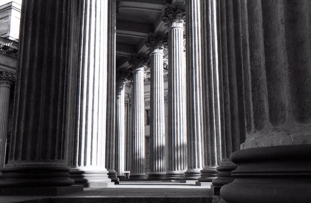 gray pillars