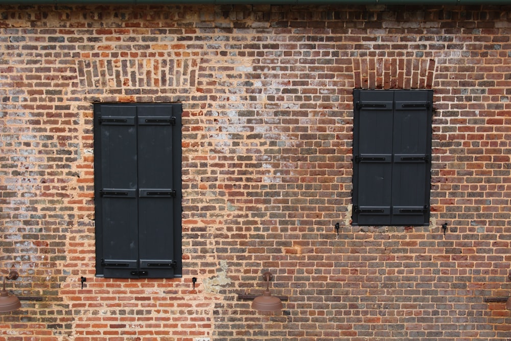 two black steel window guards