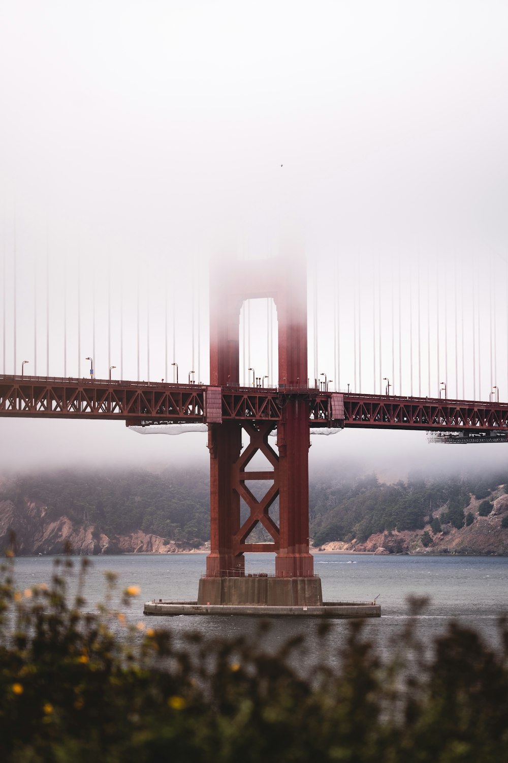 Golden Gate Bridge during foggy weather at daytime