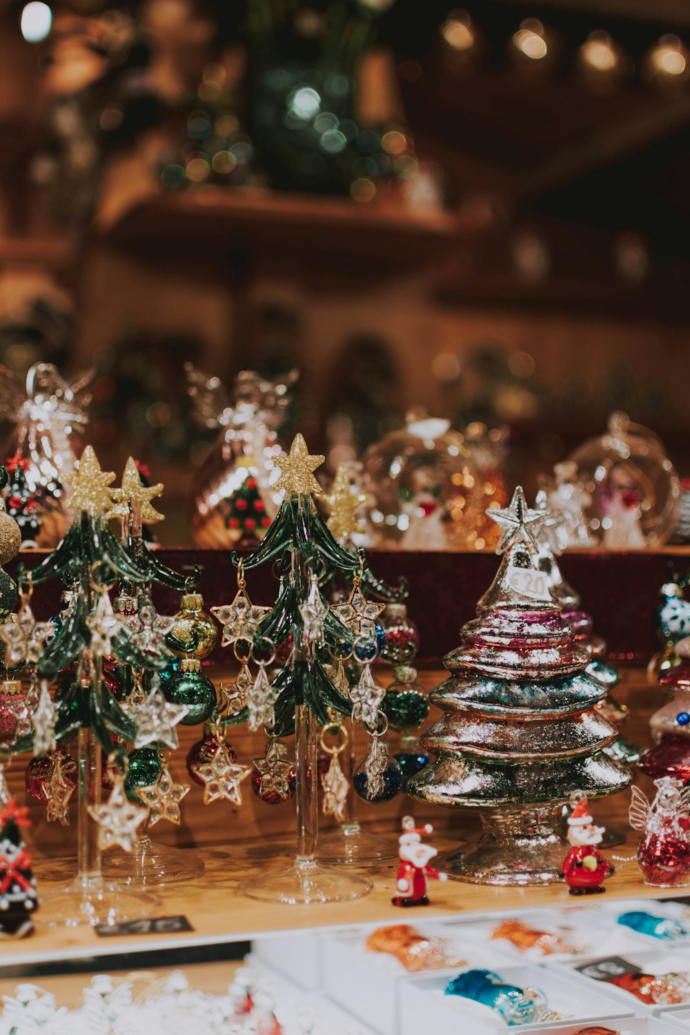 silver-colored Christmas decors