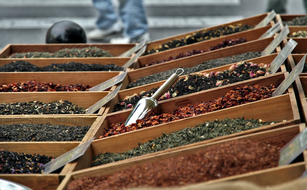 assorted herb powder