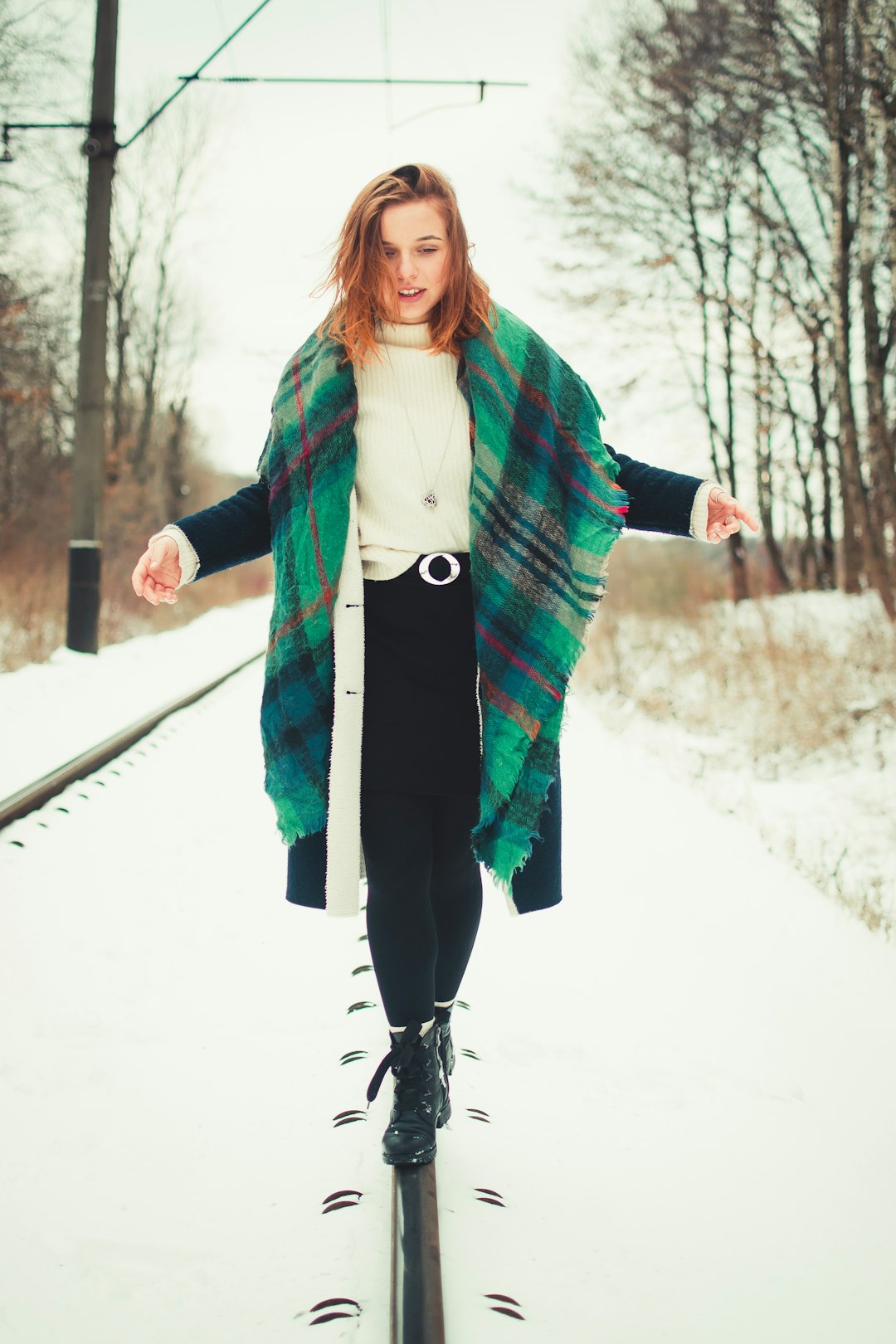 woman walking outdoors