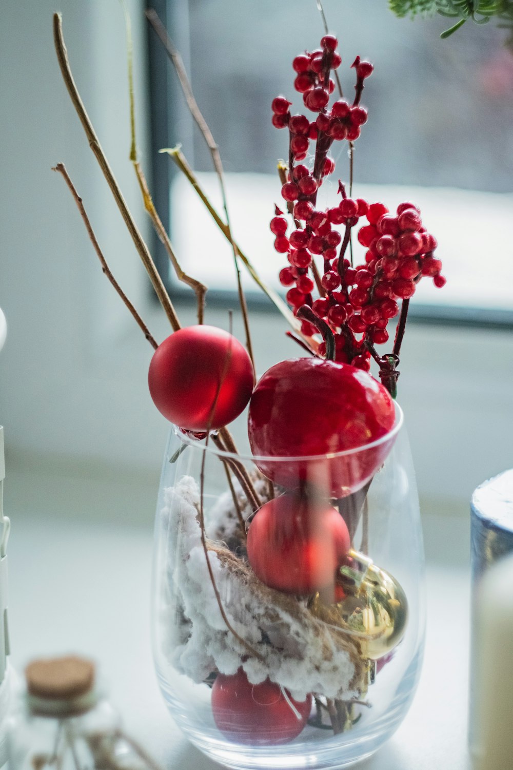 baubles in vase