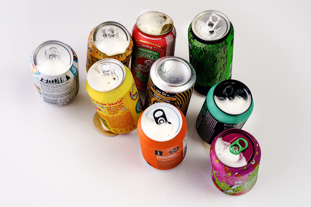 variety of cans