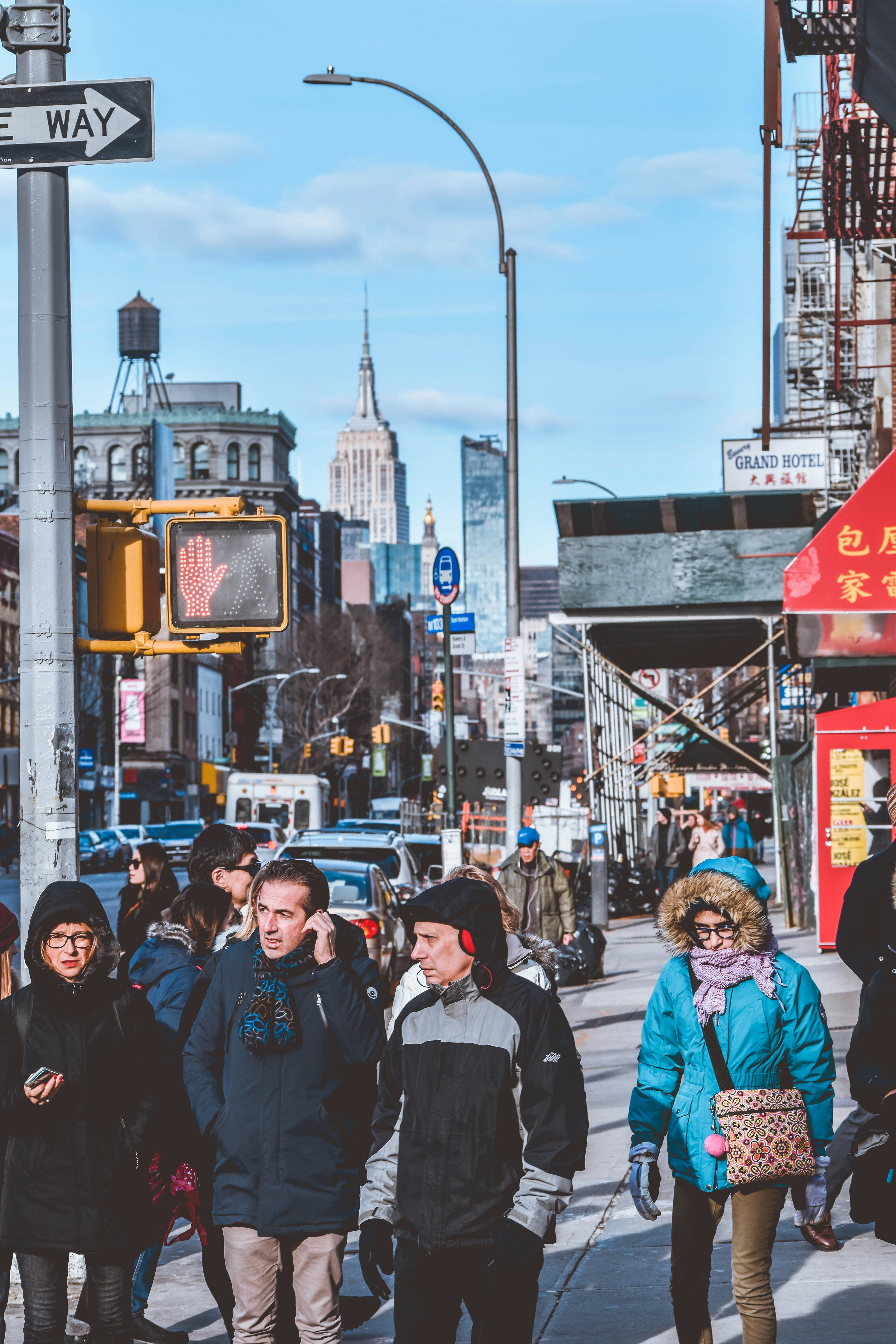 people standing on streets
