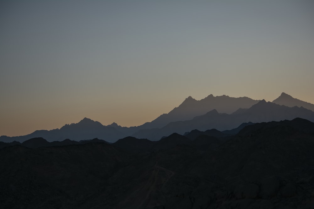 silhouette of mountain