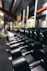 dumbbells on floor