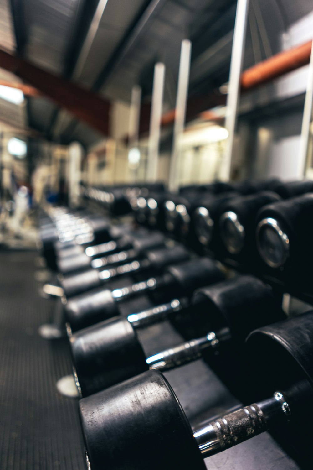 dumbbells on floor