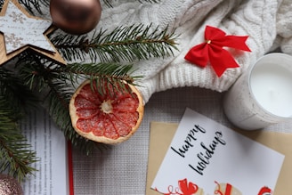 A cozy gift basket perfect for holidays.