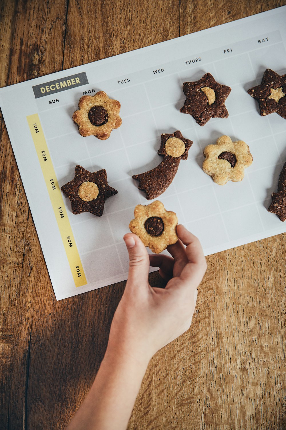 cookies on December calendar