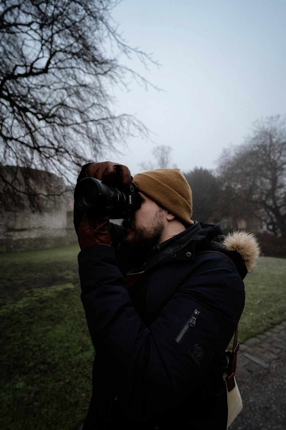 man holding camera