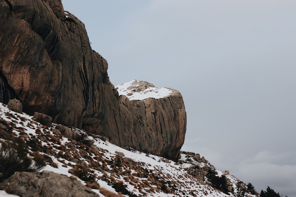 low-angle photography of mountain alps