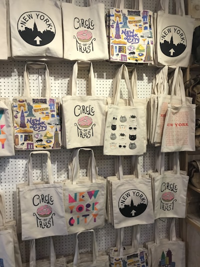 white tote bag lot