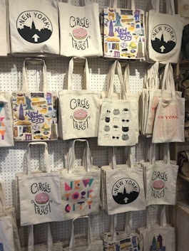 white tote bag lot