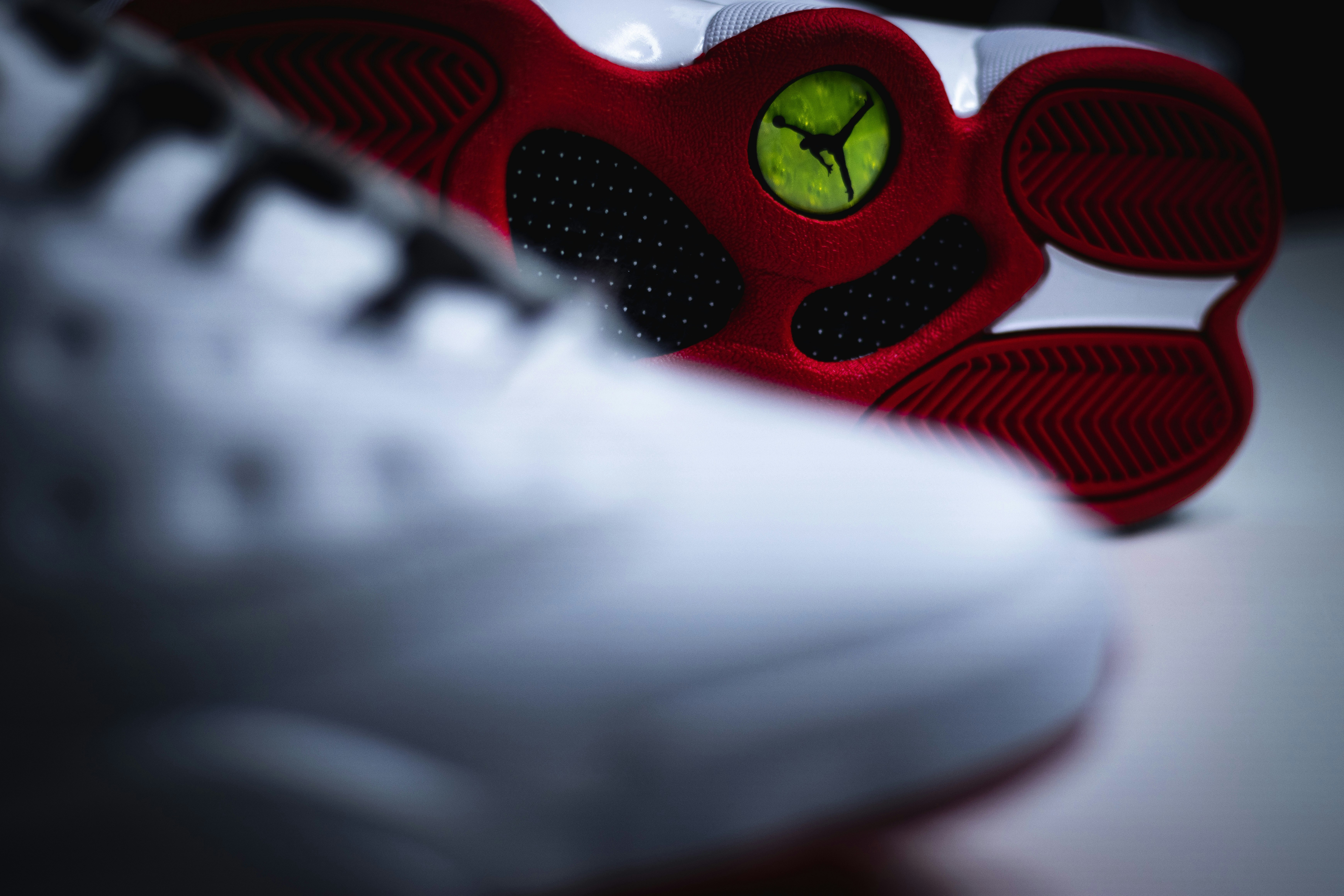 White And Red Nike Air Jordan Basketball Shoes Photo Free