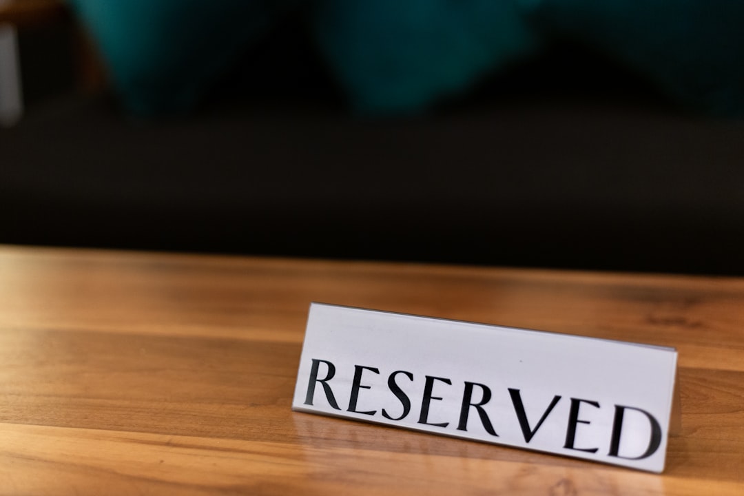 Reserved table decor,