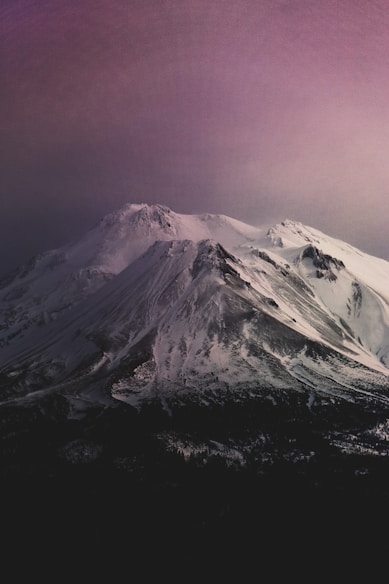 snowy mountain photograph
