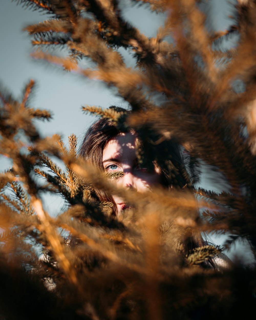 woman standing on the plant field