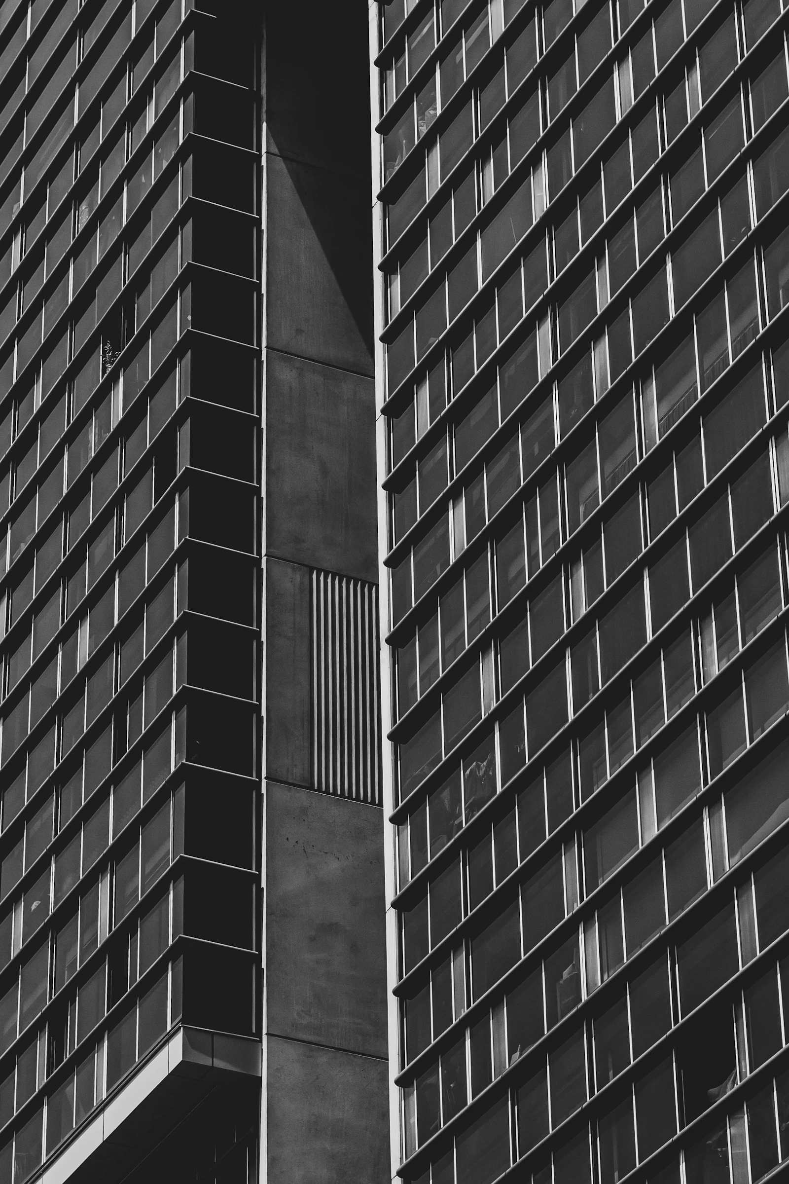 Black and white photo of a Sydney city building