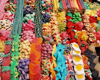 assorted-color fruits on display