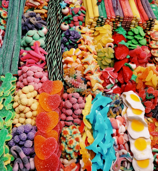 assorted-color fruits on display