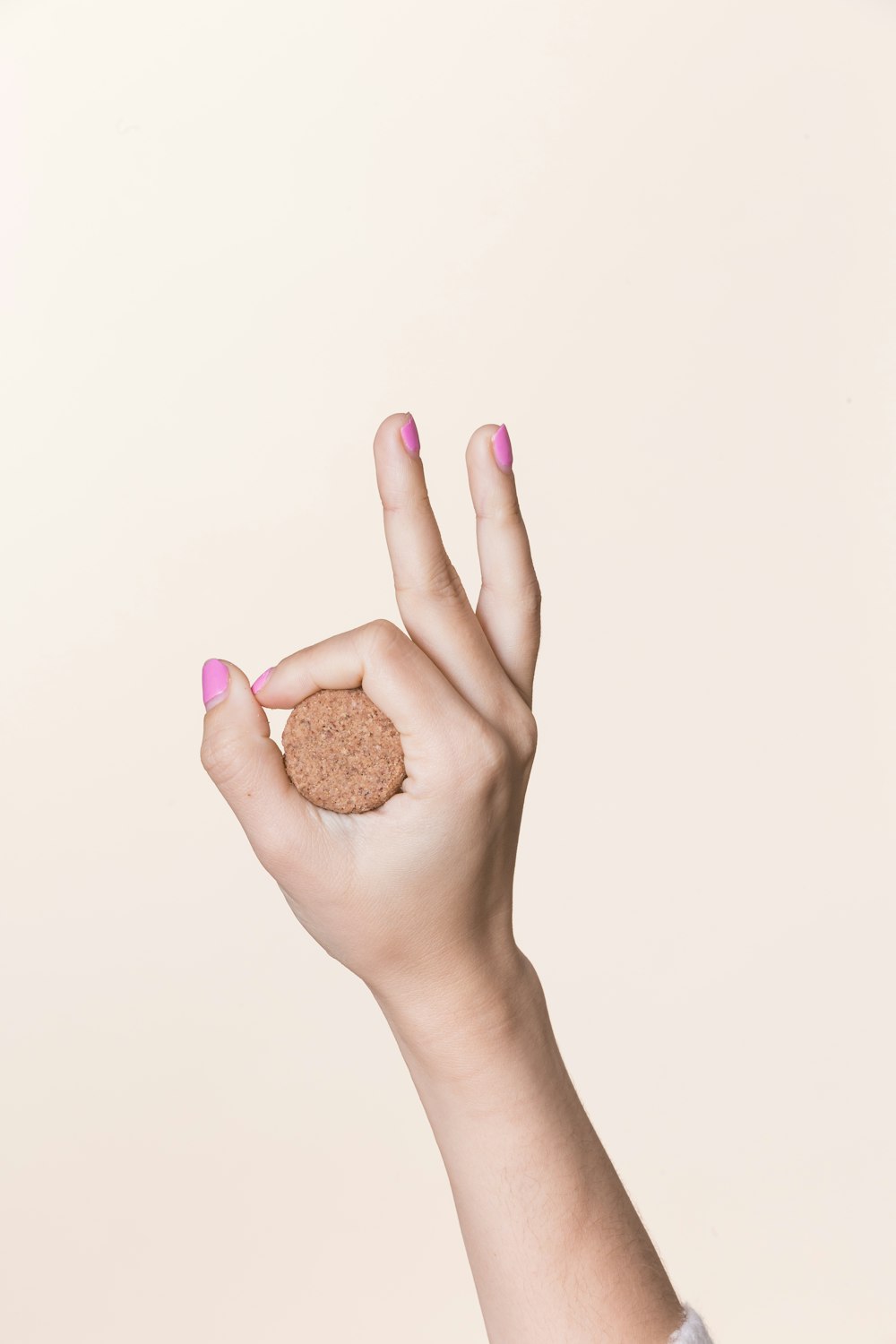 person holding cookie